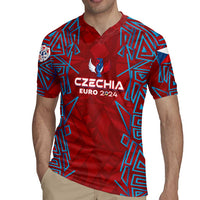 Personalized Czech Republic Football 2024 Rugby Jersey Trophy Wing Style - Wonder Print Shop