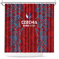 Czech Republic Football 2024 Shower Curtain Trophy Wing Style