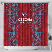 Czech Republic Football 2024 Shower Curtain Trophy Wing Style