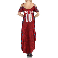 Personalized Czech Republic Football 2024 Summer Maxi Dress Trophy Wing Style - Wonder Print Shop