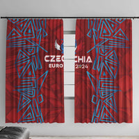 Czech Republic Football 2024 Window Curtain Trophy Wing Style - Wonder Print Shop