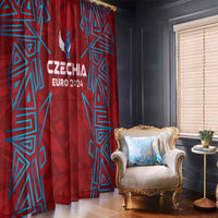 Czech Republic Football 2024 Window Curtain Trophy Wing Style - Wonder Print Shop