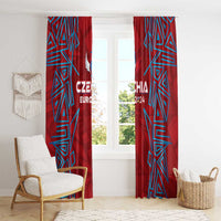 Czech Republic Football 2024 Window Curtain Trophy Wing Style - Wonder Print Shop