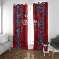 Czech Republic Football 2024 Window Curtain Trophy Wing Style - Wonder Print Shop