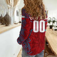 Personalized Czech Republic Football 2024 Women Casual Shirt Trophy Wing Style - Wonder Print Shop