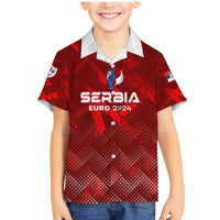 Personalized Serbia Football 2024 Family Matching Mermaid Dress and Hawaiian Shirt Trophy Wing Style - Wonder Print Shop