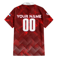 Personalized Serbia Football 2024 Family Matching Off Shoulder Maxi Dress and Hawaiian Shirt Trophy Wing Style - Wonder Print Shop