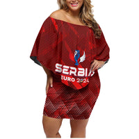 Personalized Serbia Football 2024 Family Matching Off Shoulder Short Dress and Hawaiian Shirt Trophy Wing Style - Wonder Print Shop