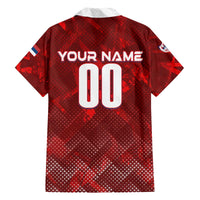 Personalized Serbia Football 2024 Family Matching Puletasi and Hawaiian Shirt Trophy Wing Style - Wonder Print Shop