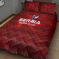 Serbia Football 2024 Quilt Bed Set Trophy Wing Style - Wonder Print Shop
