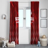Serbia Football 2024 Window Curtain Trophy Wing Style - Wonder Print Shop