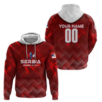 Personalized Serbia Football 2024 Zip Hoodie Trophy Wing Style - Wonder Print Shop