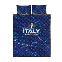 Italy Football 2024 Quilt Bed Set Trophy Wing Style - Wonder Print Shop