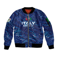Personalized Italy Football 2024 Sleeve Zip Bomber Jacket Trophy Wing Style - Wonder Print Shop