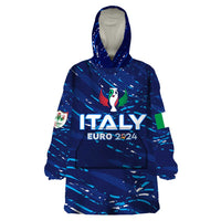 Personalized Italy Football 2024 Wearable Blanket Hoodie Trophy Wing Style - Wonder Print Shop