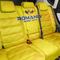 Romania Football 2024 Back Car Seat Cover Trophy Wing Style - Wonder Print Shop