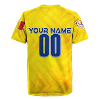 Personalized Romania Football 2024 Rugby Jersey Trophy Wing Style - Wonder Print Shop