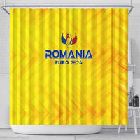 Romania Football 2024 Shower Curtain Trophy Wing Style
