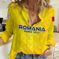 Personalized Romania Football 2024 Women Casual Shirt Trophy Wing Style - Wonder Print Shop