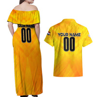 Personalized Netherlands Football 2024 Couples Matching Off Shoulder Maxi Dress and Hawaiian Shirt Trophy Wing Style - Wonder Print Shop