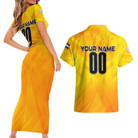 Personalized Netherlands Football 2024 Couples Matching Short Sleeve Bodycon Dress and Hawaiian Shirt Trophy Wing Style - Wonder Print Shop