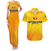 Personalized Netherlands Football 2024 Couples Matching Tank Maxi Dress and Hawaiian Shirt Trophy Wing Style - Wonder Print Shop