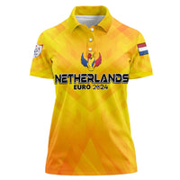 Personalized Netherlands Football 2024 Women Polo Shirt Trophy Wing Style - Wonder Print Shop