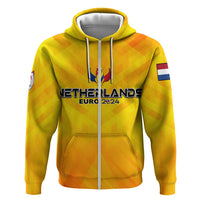 Personalized Netherlands Football 2024 Zip Hoodie Trophy Wing Style - Wonder Print Shop