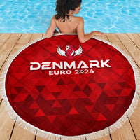 Denmark Football 2024 Beach Blanket Trophy Wing Style - Wonder Print Shop