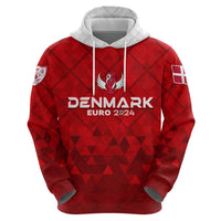 Personalized Denmark Football 2024 Hoodie Trophy Wing Style - Wonder Print Shop