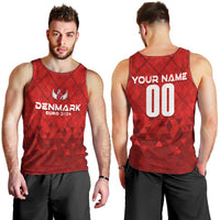 Personalized Denmark Football 2024 Men Tank Top Trophy Wing Style - Wonder Print Shop