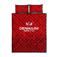 Denmark Football 2024 Quilt Bed Set Trophy Wing Style - Wonder Print Shop