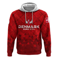 Personalized Denmark Football 2024 Zip Hoodie Trophy Wing Style - Wonder Print Shop