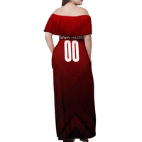 Personalized Turkey Football 2024 Off Shoulder Maxi Dress Trophy Wing Style - Wonder Print Shop