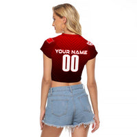 Personalized Turkey Football 2024 Raglan Cropped T Shirt Trophy Wing Style - Wonder Print Shop
