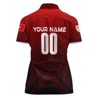 Personalized Turkey Football 2024 Women Polo Shirt Trophy Wing Style - Wonder Print Shop