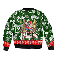Guam Christmas Bomber Jacket Felis Pusgua Tropical Xmas Patterns - Wonder Print Shop