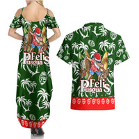 Guam Christmas Couples Matching Summer Maxi Dress and Hawaiian Shirt Felis Pusgua Tropical Xmas Patterns - Wonder Print Shop