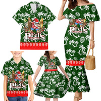 Guam Christmas Family Matching Mermaid Dress and Hawaiian Shirt Felis Pusgua Tropical Xmas Patterns - Wonder Print Shop