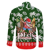 Guam Christmas Family Matching Mermaid Dress and Hawaiian Shirt Felis Pusgua Tropical Xmas Patterns - Wonder Print Shop