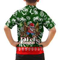 Guam Christmas Family Matching Puletasi Dress and Hawaiian Shirt Felis Pusgua Tropical Xmas Patterns - Wonder Print Shop