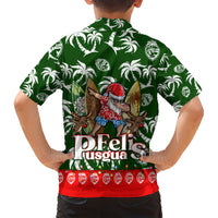 Guam Christmas Family Matching Short Sleeve Bodycon Dress and Hawaiian Shirt Felis Pusgua Tropical Xmas Patterns - Wonder Print Shop