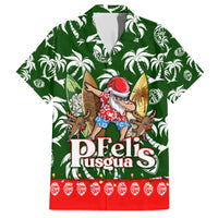 Guam Christmas Family Matching Short Sleeve Bodycon Dress and Hawaiian Shirt Felis Pusgua Tropical Xmas Patterns - Wonder Print Shop