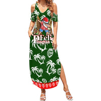 Guam Christmas Family Matching Summer Maxi Dress and Hawaiian Shirt Felis Pusgua Tropical Xmas Patterns - Wonder Print Shop