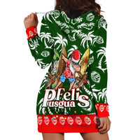 Guam Christmas Hoodie Dress Felis Pusgua Tropical Xmas Patterns - Wonder Print Shop