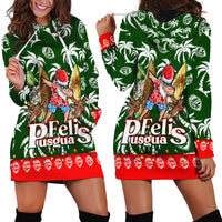Guam Christmas Hoodie Dress Felis Pusgua Tropical Xmas Patterns - Wonder Print Shop