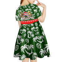 Guam Christmas Kid Short Sleeve Dress Felis Pusgua Tropical Xmas Patterns - Wonder Print Shop