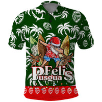 Guam Christmas Polo Shirt Felis Pusgua Tropical Xmas Patterns - Wonder Print Shop