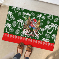 Guam Christmas Rubber Doormat Felis Pusgua Tropical Xmas Patterns - Wonder Print Shop