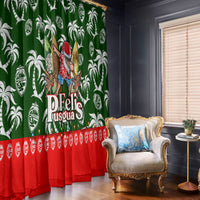 Guam Christmas Window Curtain Felis Pusgua Tropical Xmas Patterns - Wonder Print Shop